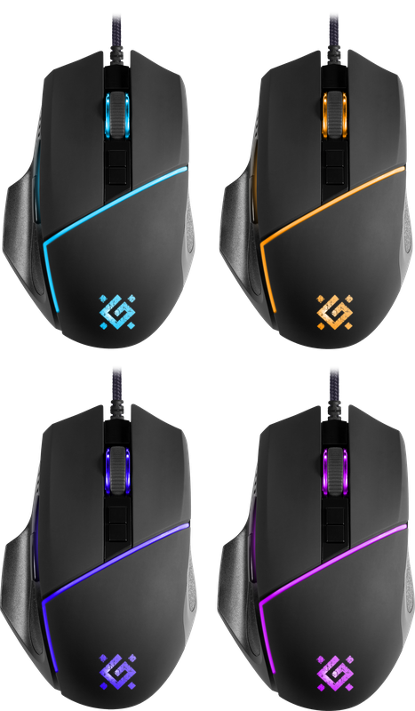 Defender Проводная игровая мышь Warfame GM-880L RGB,8кнопок,12800dpi Defender Warfame GM-880L (52880) — для бизнеса и офиса Defender Проводная игровая мышь Warfame GM-880L RGB,8кнопок,12800dpi Defender Warfame GM-880L (52880) — для бизнеса и офиса