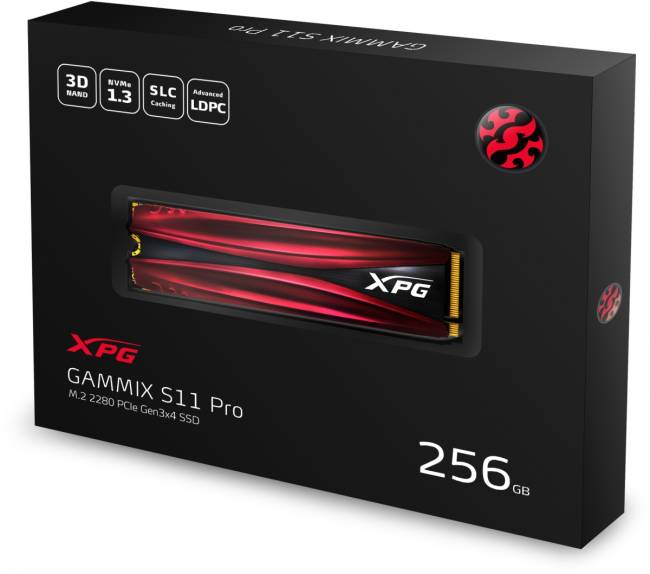 Твердотельный накопитель XPG GAMMIX S11 Pro AGAMMIXS11P-256GT-C — для бизнеса и офиса Твердотельный накопитель XPG GAMMIX S11 Pro AGAMMIXS11P-256GT-C — для бизнеса и офиса