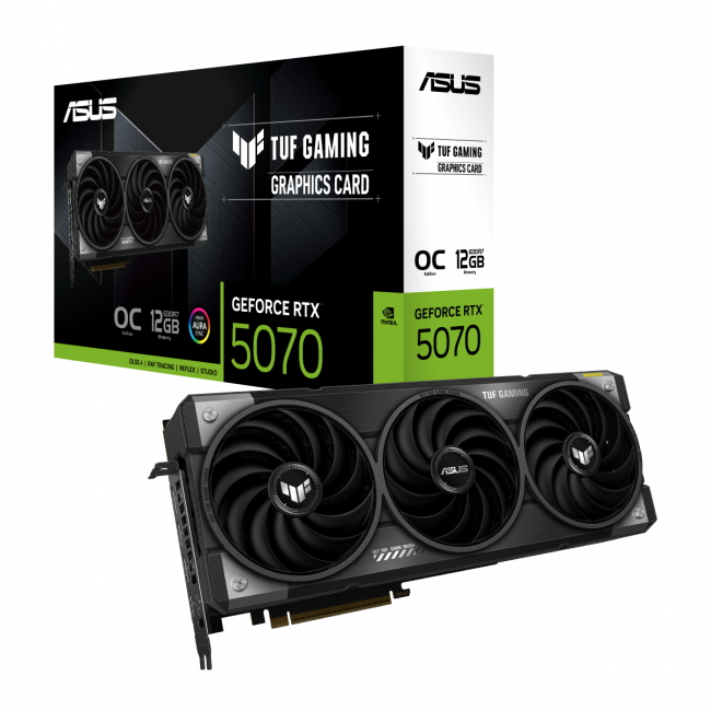 Видеокарта ASUS TUF-RTX5070-O12G-GAMING — для бизнеса и офиса Видеокарта ASUS TUF-RTX5070-O12G-GAMING — для бизнеса и офиса