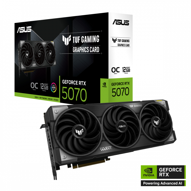 Видеокарта ASUS TUF-RTX5070-O12G-GAMING — для бизнеса и офиса Видеокарта ASUS TUF-RTX5070-O12G-GAMING — для бизнеса и офиса