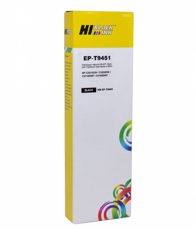Картридж Hi-Black (EPT9451) для Epson WF-WF-C5290/С5790, Black — для бизнеса и офиса Картридж Hi-Black (EPT9451) для Epson WF-WF-C5290/С5790, Black — для бизнеса и офиса