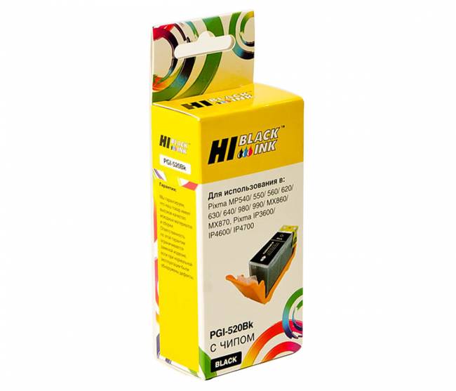 Картридж Hi-Black (HB-PGI-520Bk) для Canon PIXMA iP3600/iP4600/MP540, Bk — для бизнеса и офиса Картридж Hi-Black (HB-PGI-520Bk) для Canon PIXMA iP3600/iP4600/MP540, Bk — для бизнеса и офиса