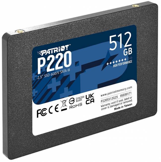 Накопитель SSD Patriot P220S512G25 — для бизнеса и офиса Накопитель SSD Patriot P220S512G25 — для бизнеса и офиса
