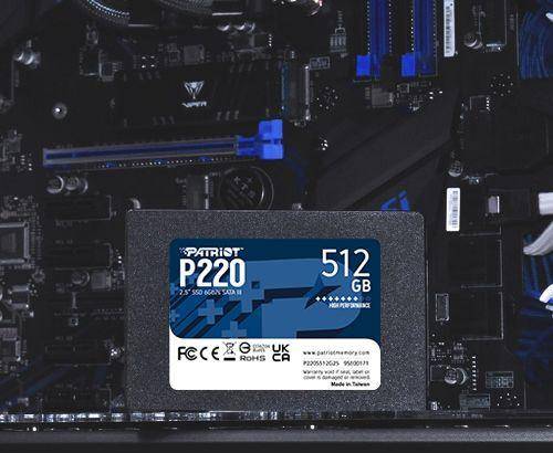 Накопитель SSD Patriot P220S512G25 — для бизнеса и офиса Накопитель SSD Patriot P220S512G25 — для бизнеса и офиса