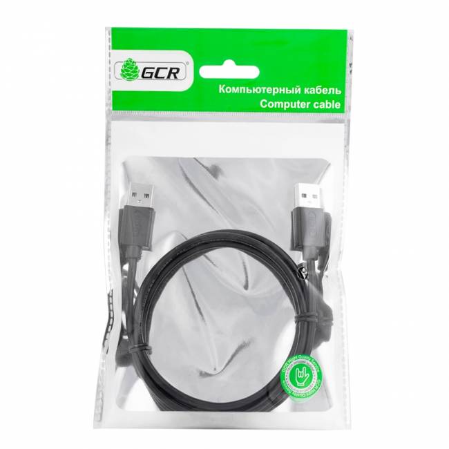 GCR Кабель 0.15m USB 2.0, AM/AM, черный, 28/28 AWG, экран, армированный, морозостойкий Greenconnect GCR-UM2M-BB2S-0.15m — для бизнеса и офиса GCR Кабель 0.15m USB 2.0, AM/AM, черный, 28/28 AWG, экран, армированный, морозостойкий Greenconnect GCR-UM2M-BB2S-0.15m — для бизнеса и офиса