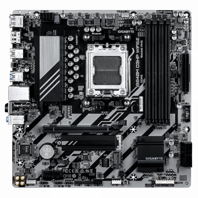 Материнская плата Gigabyte B840M D3HP WF6E — для бизнеса и офиса Материнская плата Gigabyte B840M D3HP WF6E — для бизнеса и офиса