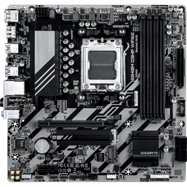Материнская плата Gigabyte B840M D3HP WF6E — для бизнеса и офиса Материнская плата Gigabyte B840M D3HP WF6E — для бизнеса и офиса