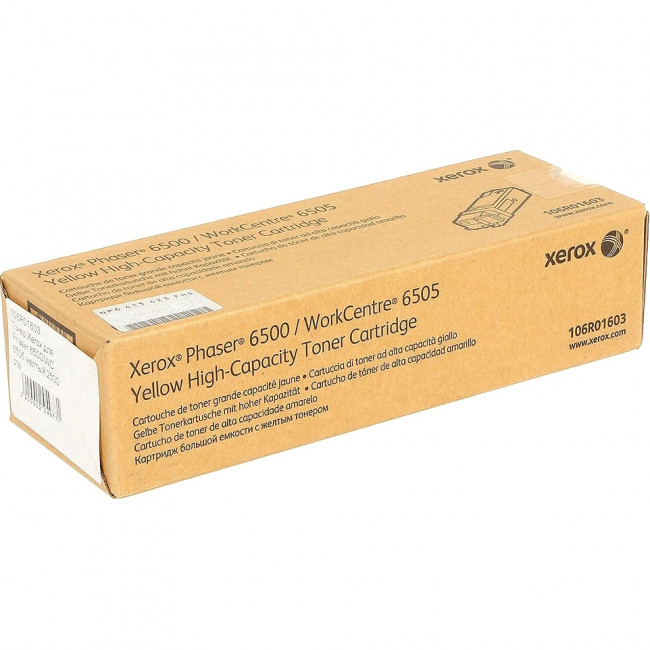 Тонер-картридж желтый Xerox 106R01603 — для бизнеса и офиса