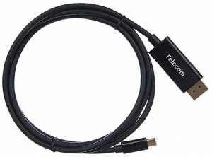 Кабель-адаптер USB3.1 Type-Cm --> DP(m) 4K@60Hz, 1.8m, Telecom <TCC010-1.8M> Telecom USB 3.1 Type-CM --> DP(m)