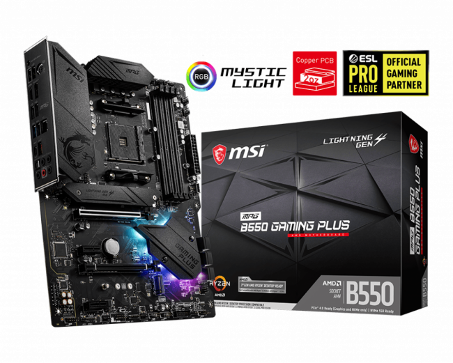 Материнская плата MSI MPG B550 GAMING PLUS — для бизнеса и офиса Материнская плата MSI MPG B550 GAMING PLUS — для бизнеса и офиса