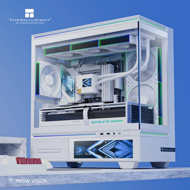 Корпус без блока питания Thermalright M10 Vision FAN4-C White — для бизнеса и офиса Корпус без блока питания Thermalright M10 Vision FAN4-C White — для бизнеса и офиса