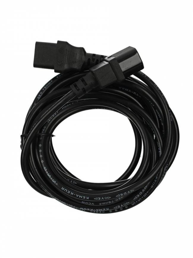 Кабель монитор - компьютер 220V (UPS -> устройство) <VDE> 3G*0.75mm2 VCOM <CE001-CU0.75-5>, 5,0м VCOM CE001-CU0.75-5M — для бизнеса и офиса