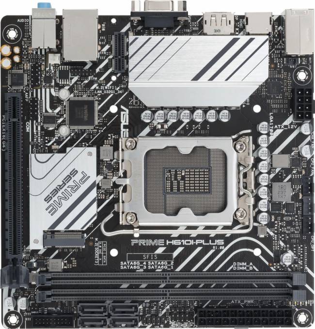 Материнская плата ASUS PRIME H610I-PLUS-CSM — для бизнеса и офиса Материнская плата ASUS PRIME H610I-PLUS-CSM — для бизнеса и офиса