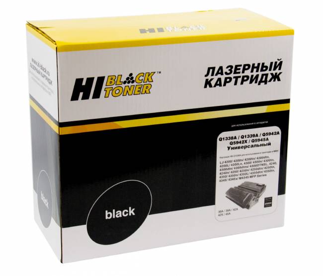 Картридж Hi-Black (HB-Q1338/5942/5945/1339) для HP LJ 4200/4300/4250/4350/4345, Унив, 20K — для бизнеса и офиса Картридж Hi-Black (HB-Q1338/5942/5945/1339) для HP LJ 4200/4300/4250/4350/4345, Унив, 20K — для бизнеса и офиса