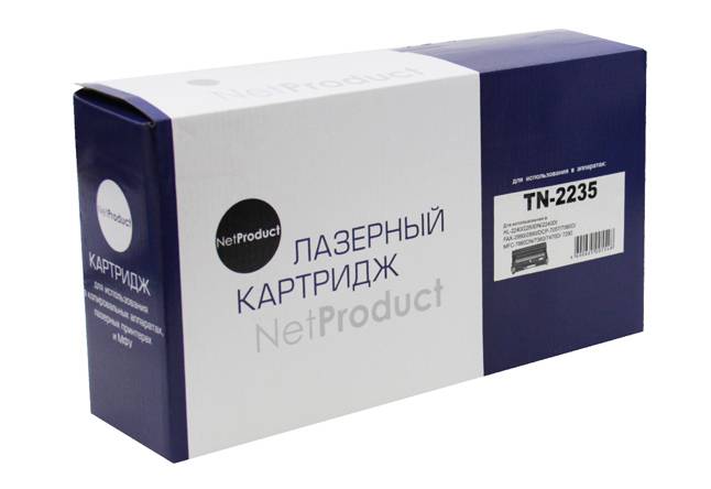 Тонер-картридж NetProduct (N-TN-2235) для Brother HL-2240R/2250/2270/MFC7360, 1,2K — для бизнеса и офиса Тонер-картридж NetProduct (N-TN-2235) для Brother HL-2240R/2250/2270/MFC7360, 1,2K — для бизнеса и офиса