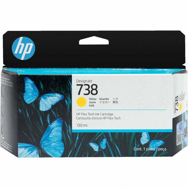 Картридж Картридж HP 738 130-ml 498N7A Yellow DesignJet Ink Cartridge — для бизнеса и офиса
