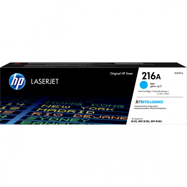 Тонер-картридж HP LaserJet 216A Cyan (W2411A) — для бизнеса и офиса Тонер-картридж HP LaserJet 216A Cyan (W2411A) — для бизнеса и офиса