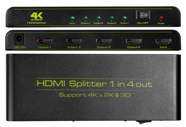 Greenconnect Разветвитель v1.4 HDMI 1на 4 выхода, 4K2K 30Hz /1080p 120Hz + индикация серия Greenline GL-v104C Greenconnect HDMI (f) to 4 x HDMI (f) — для бизнеса и офиса Greenconnect Разветвитель v1.4 HDMI 1на 4 выхода, 4K2K 30Hz /1080p 120Hz + индикация серия Greenline GL-v104C Greenconnect HDMI (f) to 4 x HDMI (f) — для бизнеса и офиса