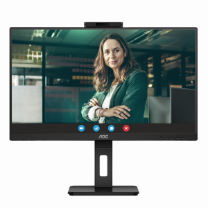 Монитор AOC Q27P3QW 27" 2560x1440, IPS, 75Hz, 50M:1, 350cd,  4ms, 2xHDMI 1.4, DisplayPort 1.2, 4xUSB 3.2, Camera 2.0mp, H. adj 150mm, pivot, Speakers, VESA, 3Y, Black AOC Q27P3QW 27"