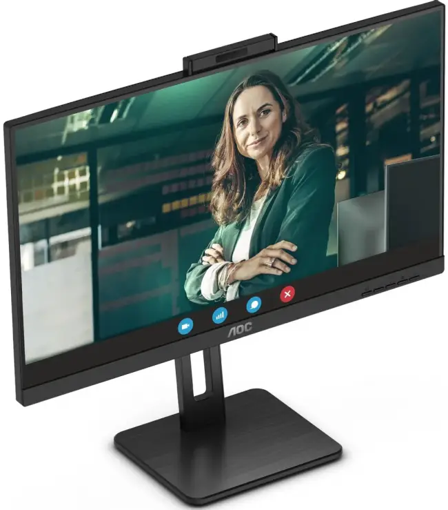 Монитор AOC Q27P3QW 27" 2560x1440, IPS, 75Hz, 50M:1, 350cd, 4ms, 2xHDMI 1.4, DisplayPort 1.2, 4xUSB 3.2, Camera 2.0mp, H. adj 150mm, pivot, Speakers, VESA, 3Y, Black AOC Q27P3QW 27" — для бизнеса и офиса Монитор AOC Q27P3QW 27" 2560x1440, IPS, 75Hz, 50M:1, 350cd, 4ms, 2xHDMI 1.4, DisplayPort 1.2, 4xUSB 3.2, Camera 2.0mp, H. adj 150mm, pivot, Speakers, VESA, 3Y, Black AOC Q27P3QW 27" — для бизнеса и офиса