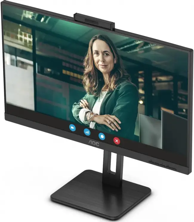 Монитор AOC Q27P3QW 27" 2560x1440, IPS, 75Hz, 50M:1, 350cd, 4ms, 2xHDMI 1.4, DisplayPort 1.2, 4xUSB 3.2, Camera 2.0mp, H. adj 150mm, pivot, Speakers, VESA, 3Y, Black AOC Q27P3QW 27" — для бизнеса и офиса Монитор AOC Q27P3QW 27" 2560x1440, IPS, 75Hz, 50M:1, 350cd, 4ms, 2xHDMI 1.4, DisplayPort 1.2, 4xUSB 3.2, Camera 2.0mp, H. adj 150mm, pivot, Speakers, VESA, 3Y, Black AOC Q27P3QW 27" — для бизнеса и офиса