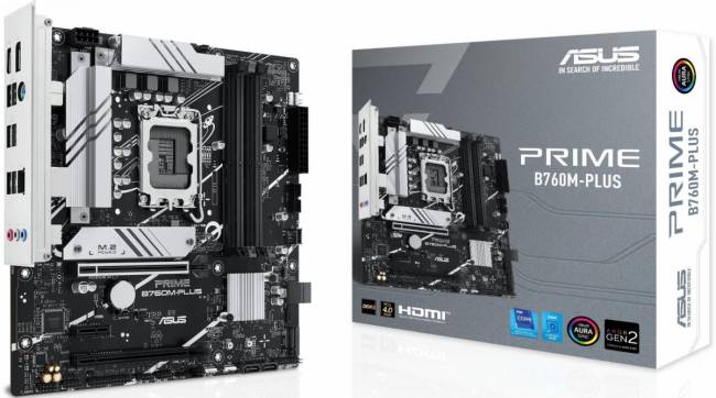 Материнская плата ASUS PRIME B760M-PLUS — для бизнеса и офиса Материнская плата ASUS PRIME B760M-PLUS — для бизнеса и офиса