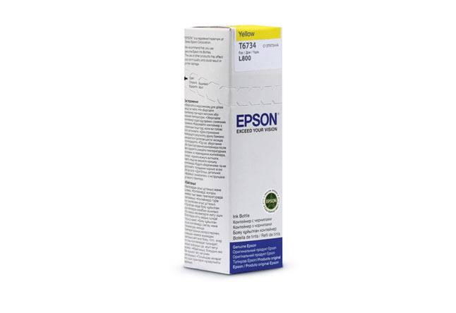 Чернила Epson L800/L1800/L810/L850 (O) C13T67344A/C13T673498, yellow, 70ml — для бизнеса и офиса Чернила Epson L800/L1800/L810/L850 (O) C13T67344A/C13T673498, yellow, 70ml — для бизнеса и офиса