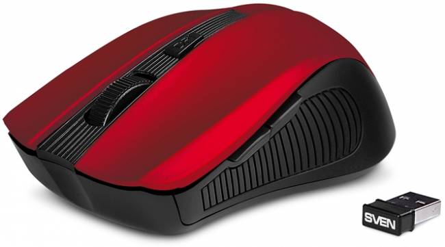 Беспроводная мышь SVEN RX-350W красная (5+1кл. 600-1400DPI, SoftTouch, блист) Sven RX-350W — для бизнеса и офиса Беспроводная мышь SVEN RX-350W красная (5+1кл. 600-1400DPI, SoftTouch, блист) Sven RX-350W — для бизнеса и офиса
