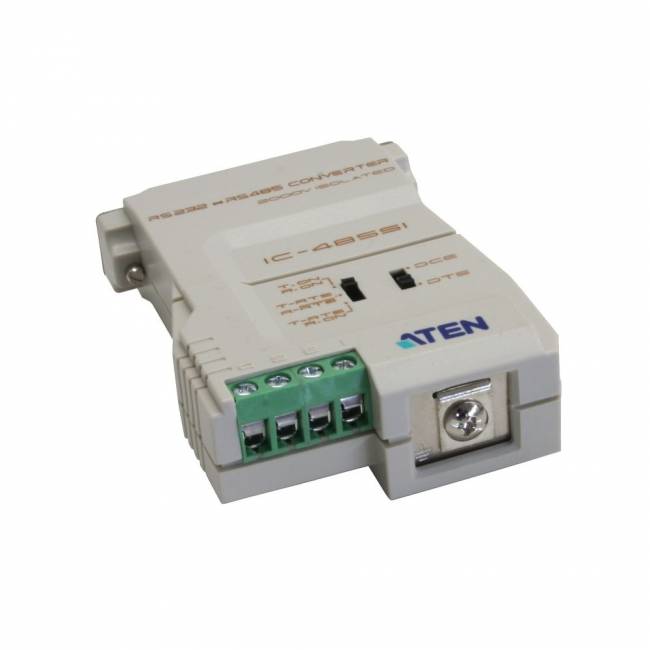 Конвертер, RS-232<=>RS-485/422, DB25>4 винта + RJ11, Female, Б.П. DC 9V, (до 32 подкл.;изоляция до 2000V DC) ATEN IC485SI — для бизнеса и офиса Конвертер, RS-232<=>RS-485/422, DB25>4 винта + RJ11, Female, Б.П. DC 9V, (до 32 подкл.;изоляция до 2000V DC) ATEN IC485SI — для бизнеса и офиса