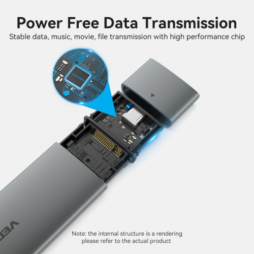 Корпус для SSD Vention USB 3.1 Gen 2-C M.2 NVMe Серый Vention KPGH0 — для бизнеса и офиса