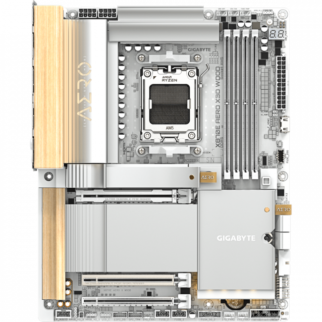 Материнская плата GIGABYTE X870E AERO X WOOD — для бизнеса и офиса