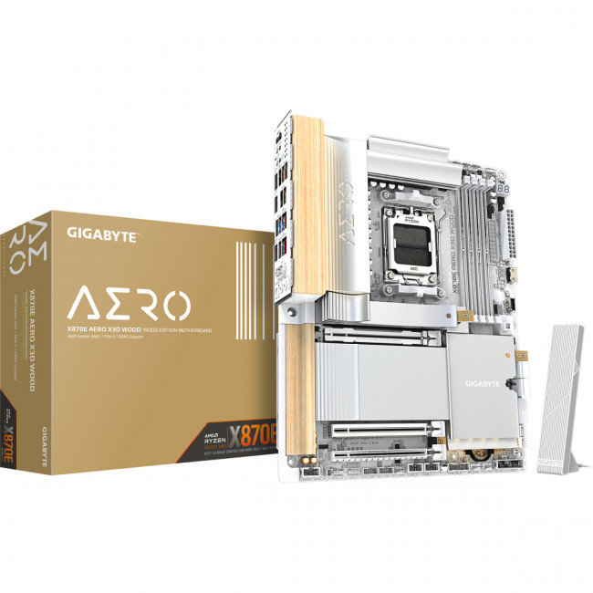 Материнская плата GIGABYTE X870E AERO X WOOD — для бизнеса и офиса