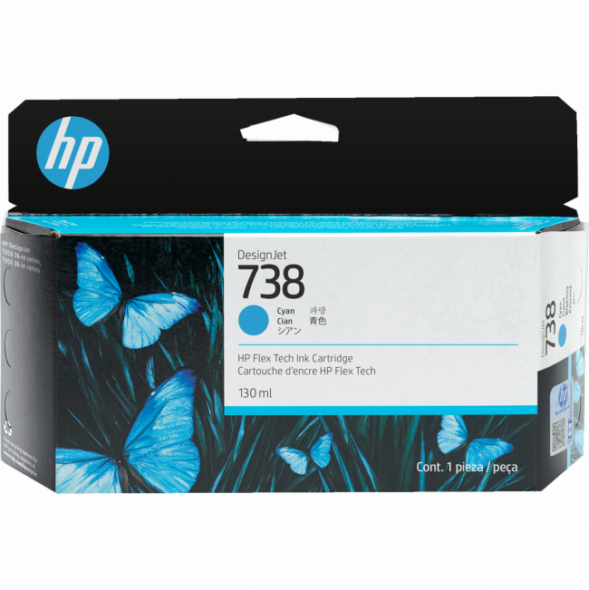 Картридж Картридж HP 738 498N5A 130-ml Cyan DesignJet Ink Cartridge — для бизнеса и офиса