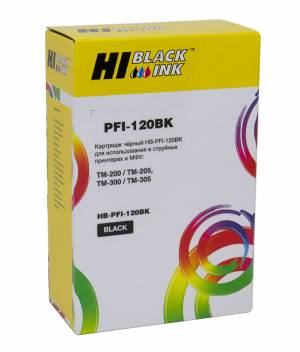 Картридж Hi-Black (PFI-120BK) для Canon TM-200/205/300//255/350/355, Black