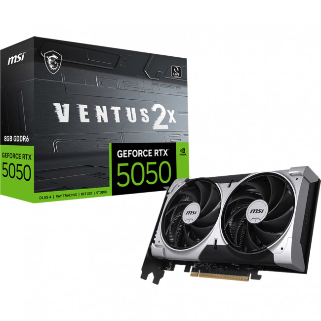 Видеокарта MSI GeForce RTX 5050 8G VENTUS 2X — для бизнеса и офиса Видеокарта MSI GeForce RTX 5050 8G VENTUS 2X — для бизнеса и офиса