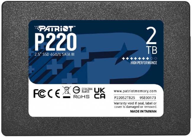 Накопитель SSD Patriot P220S2TB25 — для бизнеса и офиса Накопитель SSD Patriot P220S2TB25 — для бизнеса и офиса