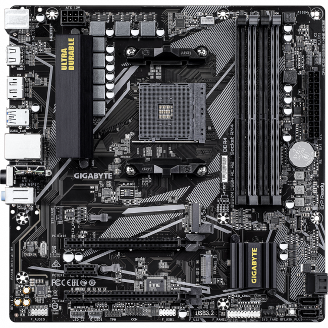 Материнская плата Gigabyte B550M DS3H AC R2 — для бизнеса и офиса Материнская плата Gigabyte B550M DS3H AC R2 — для бизнеса и офиса