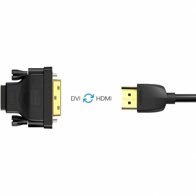 Адаптер-переходник Vention DVI 24+1 M/ HDMI 19F Адаптер-переходник Vention DVI 24+1M/HDMI 19F (ECDB0) — для бизнеса и офиса Адаптер-переходник Vention DVI 24+1 M/ HDMI 19F Адаптер-переходник Vention DVI 24+1M/HDMI 19F (ECDB0) — для бизнеса и офиса