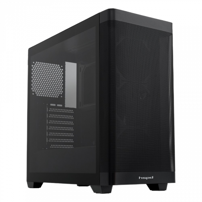 Корпус без блока питания HSPD M740-TGBK — для бизнеса и офиса Корпус без блока питания HSPD M740-TGBK — для бизнеса и офиса