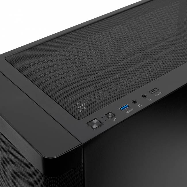 Корпус без блока питания HSPD M740-TGBK — для бизнеса и офиса Корпус без блока питания HSPD M740-TGBK — для бизнеса и офиса