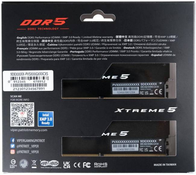 Память DDR5 2x16GB 7600MHz Patriot PVX532G76C36K — для бизнеса и офиса Память DDR5 2x16GB 7600MHz Patriot PVX532G76C36K — для бизнеса и офиса