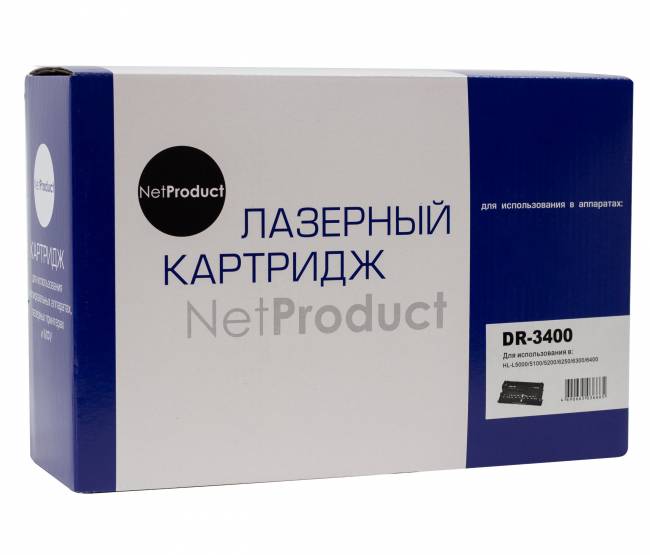 Драм-юнит NetProduct (N-DR-3400) для Brother HL-L5000/5100/5200/6250/6300/6400, 30K — для бизнеса и офиса Драм-юнит NetProduct (N-DR-3400) для Brother HL-L5000/5100/5200/6250/6300/6400, 30K — для бизнеса и офиса
