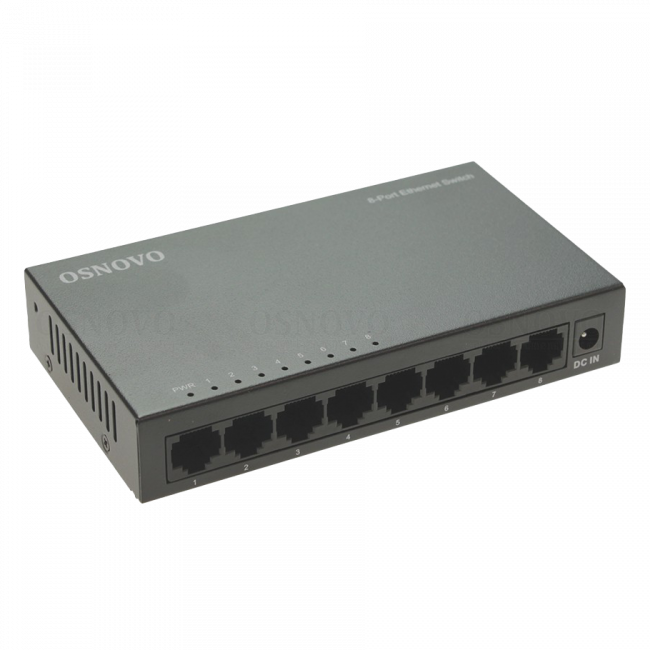 Коммутатор неуправляемый OSNOVO SW-8F — для бизнеса и офиса