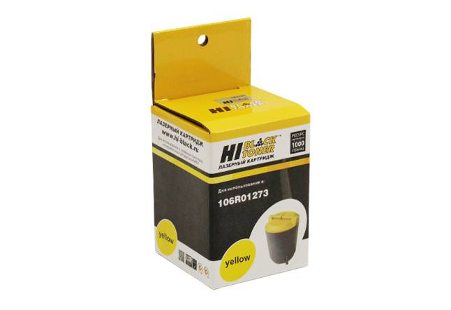 Тонер-картридж Hi-Black (HB-106R01273) для Xerox Phaser 6110, Y, 1K — для бизнеса и офиса Тонер-картридж Hi-Black (HB-106R01273) для Xerox Phaser 6110, Y, 1K — для бизнеса и офиса