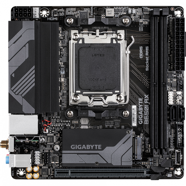 Материнская плата GIGABYTE B650I AX — для бизнеса и офиса Материнская плата GIGABYTE B650I AX — для бизнеса и офиса