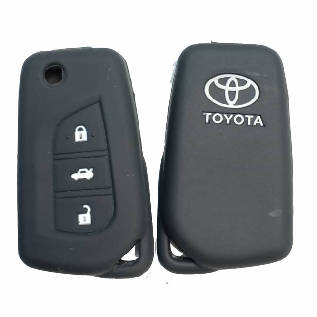 Чехол силиконовый выкидного ключа TOYOTA 3 кнопки (с лого) — для бизнеса и офиса