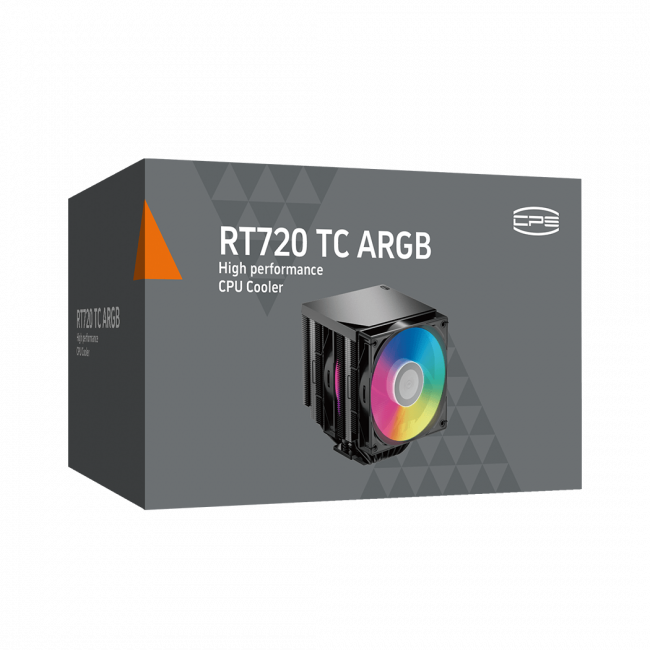 Кулер для процессора PCCooler CPU Cooler RT720 TC ARGB BK BLACK — для бизнеса и офиса