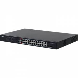 24-портовый гигабитный управляемый коммутатор с PoE уровень L2 Dahua DH-PFS4226-24GT-370