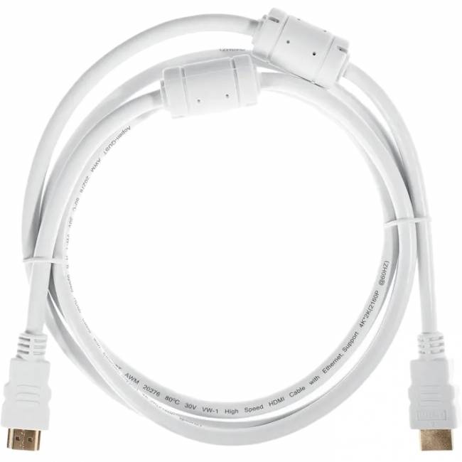 Кабель HDMI 19M/M ver 2.0, 1.8М, белый  Aopen/Qust <ACG711DW-1.8M> Кабель AOpen/Qust HDMI (m)/HDMI (m) - 1.8 м (ACG711DW-1.8M) — для бизнеса и офиса