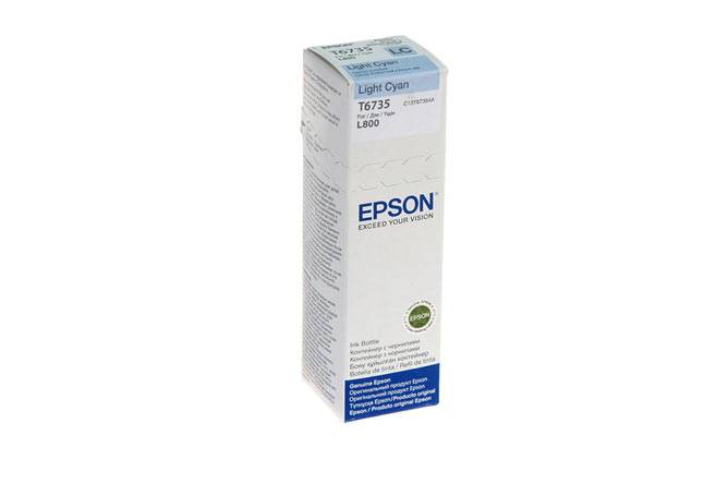 Чернила Epson L800/L1800/L810/L850 (O) C13T67354A/C13T673598, light cyan, 70ml — для бизнеса и офиса Чернила Epson L800/L1800/L810/L850 (O) C13T67354A/C13T673598, light cyan, 70ml — для бизнеса и офиса
